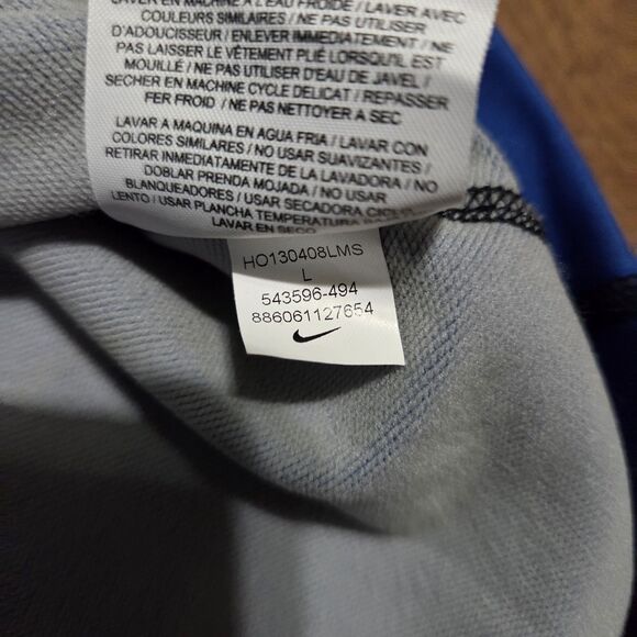 Nike Pro Combat Training Top Mens Large Hyperwarm Dri-FIT Max 1/4 Zip Blue - Picture 8 of 10